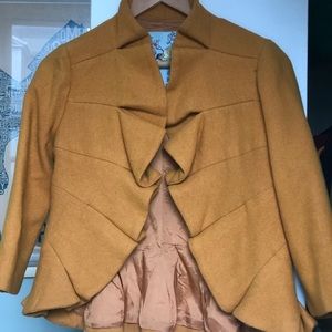 Anthropologie mustard cardigan/coat